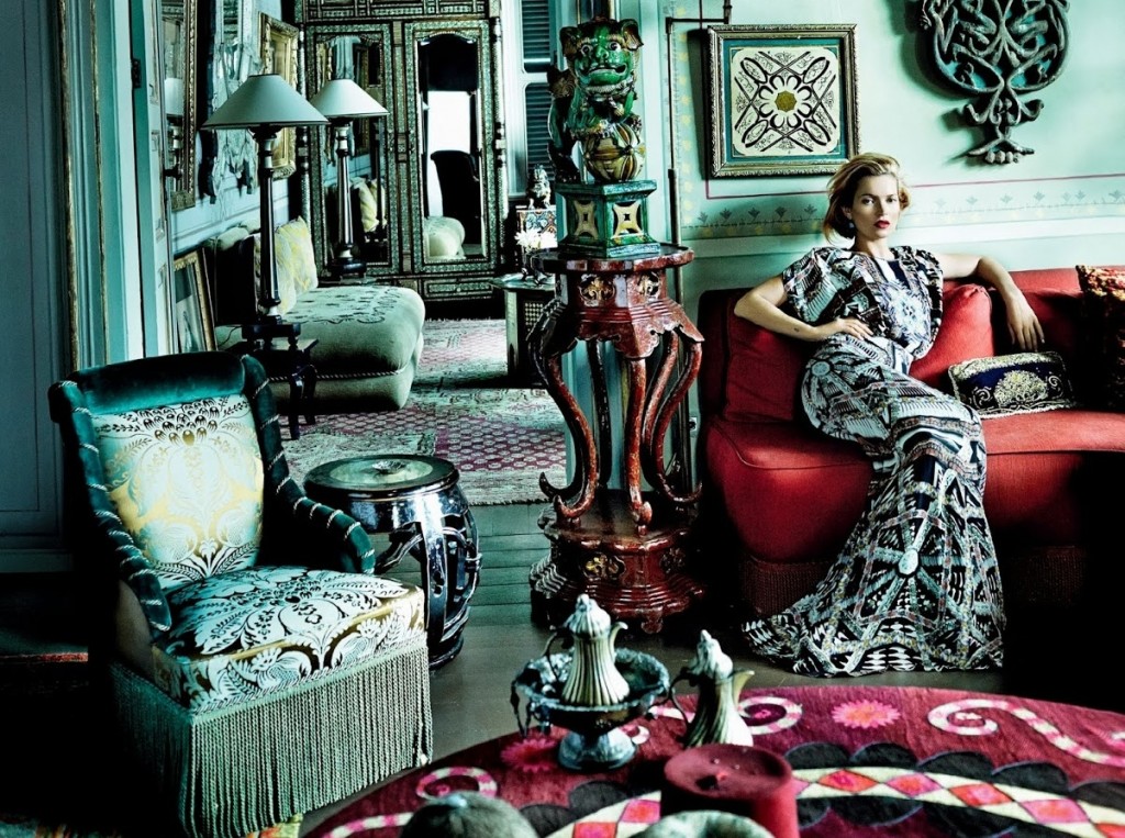 Kate Moss + Chiwetel Ejiofor + Mario Testino + Vogue + December 2013 + Thanksgiving Chic