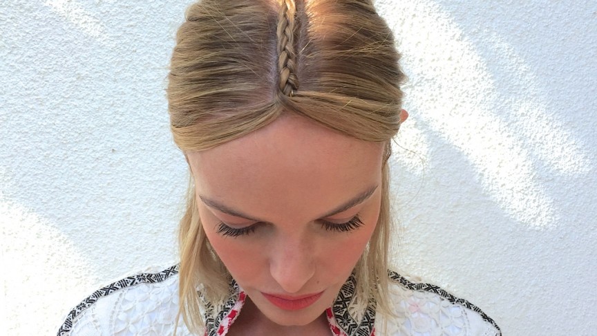 Try this tonight: Kate Bosworth's Grungy Chic Center Braid
